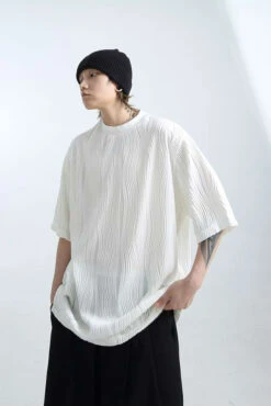 Oversized Wave Textured T-Shirt -Modern Wear Shop 5646d0aa24f3fe72f3eed64f100e6dc7