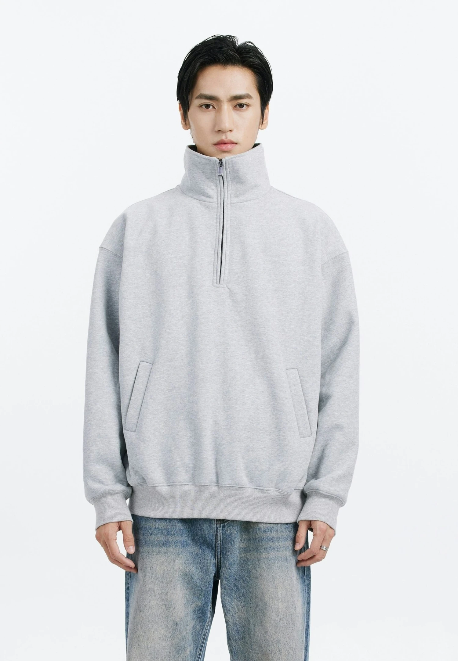 Slim Fit Quarter-Zip Cuffed Sweatshirt 5 Slim Fit Quarter-Zip Cuffed Sweatshirt - Image 5