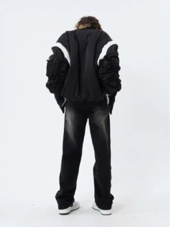 Diagonal Button And Zip Faded Jeans -Modern Wear Shop 56c9bd7c6cf2699819c8d81966c7e18b