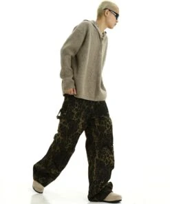Leopard Print Cargo Pocketed Wide Leg Pants -Modern Wear Shop 56ffa96468337a139003668505986cc8