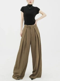Wide Leg Criss-Cross Pleated Palazzo Trousers 25 Wide Leg Criss-Cross Pleated Palazzo Trousers -Modern Wear Shop 5785d966fb5f88247daee8ff18357089