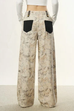 Snake Print Mid Waist Wide Leg Pants -Modern Wear Shop 58a2db9fe1e327d0b393a4bb0779aaf1