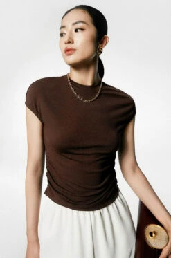 Ruched Side Short Sleeve Baby Tee 27 Ruched Side Short Sleeve Baby Tee -Modern Wear Shop 5901daf81b238791c1baffeef61038ad