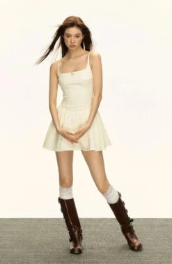 Sleeveless Square Neckline Skater Flared Mini Dress 22 Sleeveless Square Neckline Skater Flared Mini Dress -Modern Wear Shop 592c781474b8a7c137e854489ad7fc5a