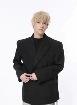 Asymmetric Structured Blazer With Lock Clasp Detail -Modern Wear Shop 599f025050a28ad90a75e37a86cb454f