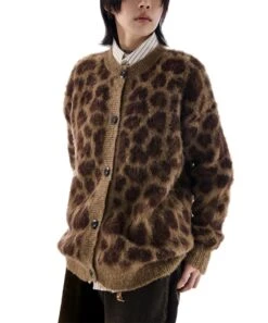 Animal Print Ribbed Trim Fuzzy Cardigan -Modern Wear Shop 59d20f73d9d8674365aa02c2aed1c87c