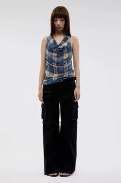 Plaid Cowl Neck Sleeveless Top -Modern Wear Shop 5a9d4990f4168b646ebfd34fc254775a 1