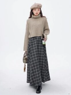 Drop Shoulder Turtleneck Ribbed Knit Top -Modern Wear Shop 5b984033a457de0b046894db47fa2408