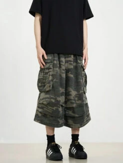 Camouflage Flare Cargo Capri Shorts -Modern Wear Shop 5d05acd3945b26a0e94823a10d3980bc