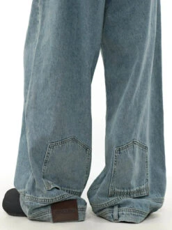 Wide Leg Denim Upside-Down Effect Jeans With Contrast Stitching 17 Wide Leg Denim Upside-Down Effect Jeans With Contrast Stitching -Modern Wear Shop 5d08be703939e2d4b70e838a1e8f5444