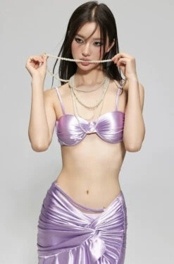 Satin Ruched Bikini Top With Wrap Skirt Set 34 Satin Ruched Bikini Top With Wrap Skirt Set -Modern Wear Shop 5d1a2fce28a80888907a569e1b76d5f8