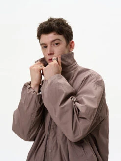 Collared Elastic-Waist Oversized Zip-Up Jacket With Pockets -Modern Wear Shop 5d324f1ac2f92e1ffb19476529cdd294