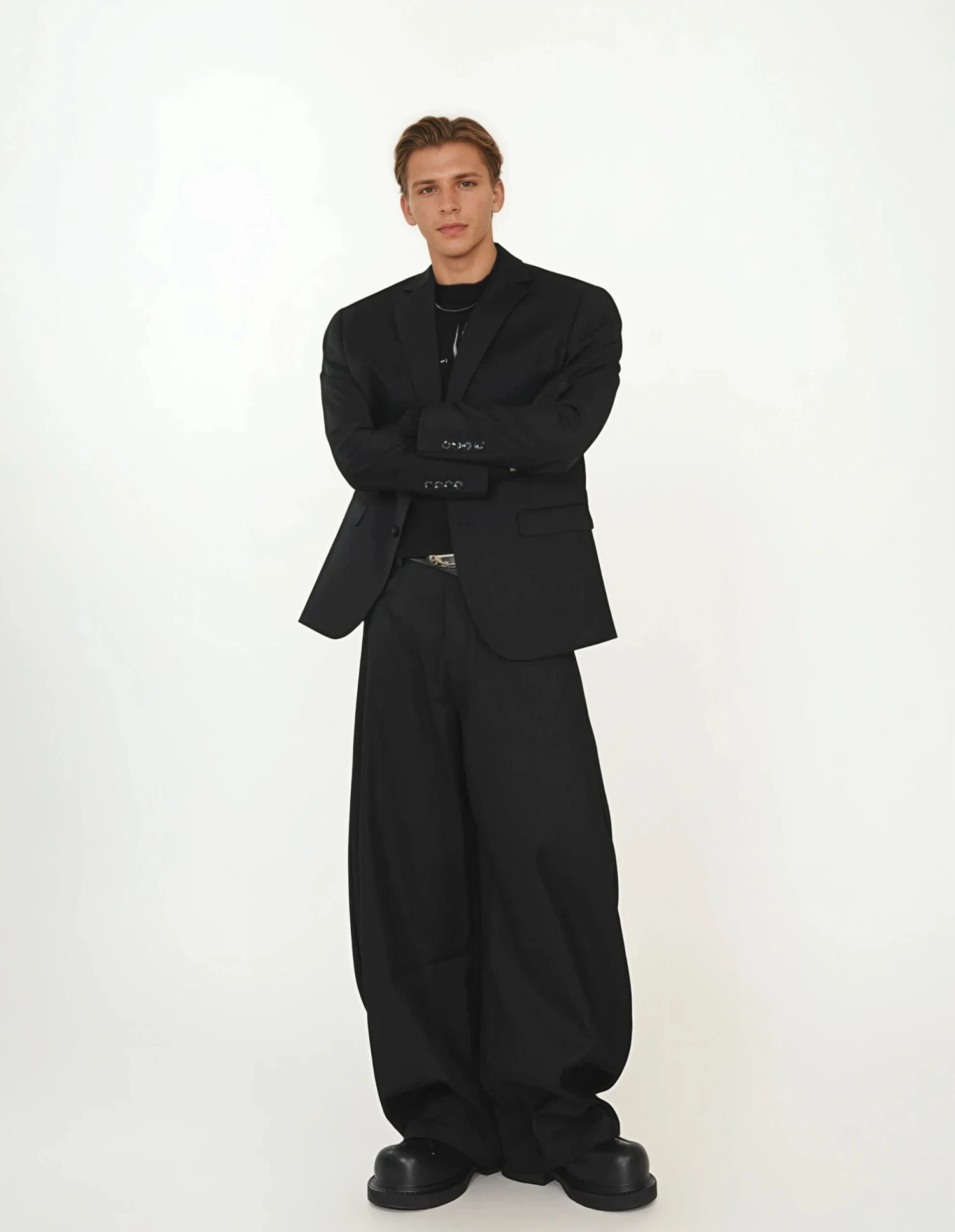 Single-Breasted Tailored Blazer With Notch Lapel And Pockets 7 Single-Breasted Tailored Blazer With Notch Lapel And Pockets - Image 7