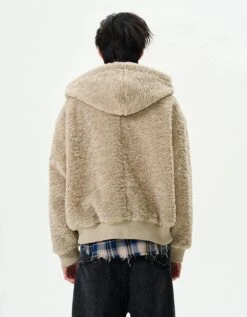 Mid-Crop Sherpa Hooded Zip Jacket -Modern Wear Shop 5de8d682799d88f6a66ae20f64ce8a7c