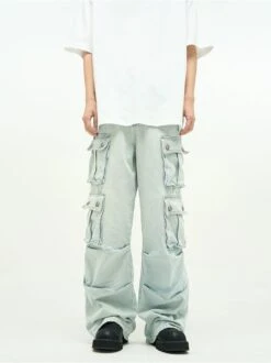 Faded Multi Pocket Denim Pants 14 Faded Multi Pocket Denim Pants -Modern Wear Shop 5df4af57b7112f15f9558385d02c1d04