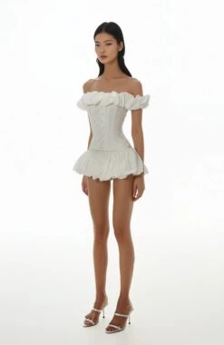Ruffle Off Shoulder Corset Top And Micro Mini Skirt Two-Piece Set -Modern Wear Shop 5e55d3facd1294848d6963e932412107 27c786cf 4e6f 4dfa b8d4 5b9791ed4919