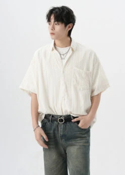 Textured Cable Knit Button-Up Shirt -Modern Wear Shop 5f165a38c032669f273cae07e010a5d9