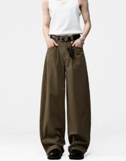 Wide Leg Utility Trousers With Belt Loop -Modern Wear Shop 5fa60a0deecf838a88d4492a4d4f5c2f