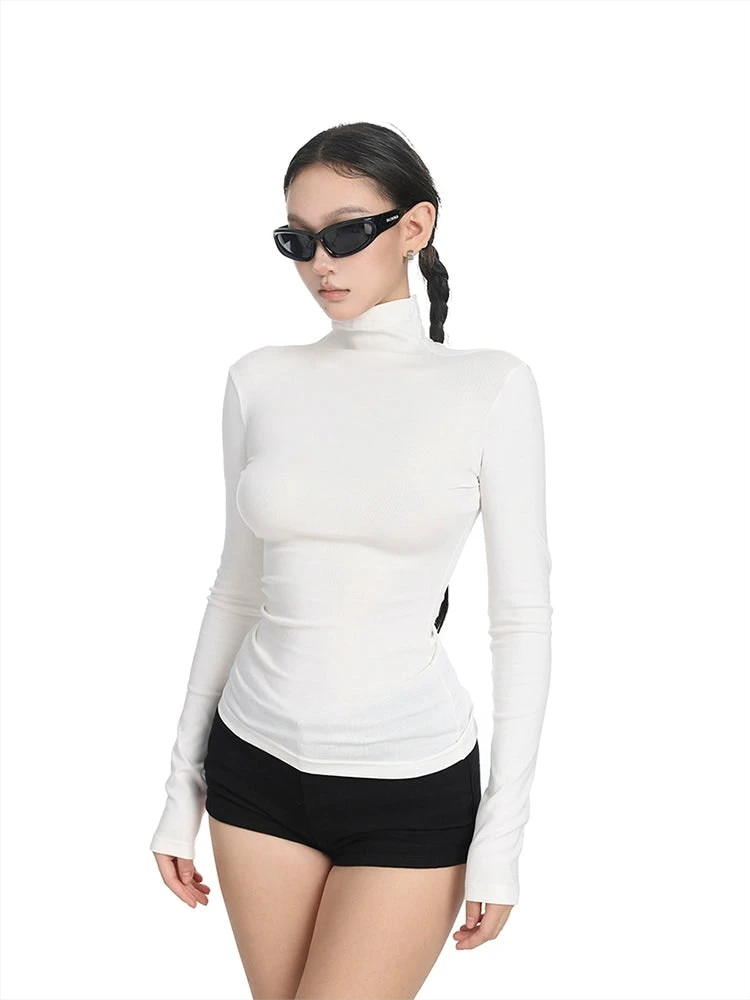 Skinny Turtleneck Long Sleeve Top 2 Skinny Turtleneck Long Sleeve Top - Image 2