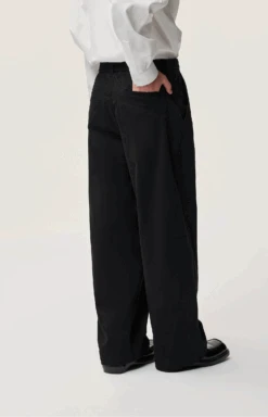 Straight Leg Pleated Trousers With Button Waist And Belt Loops -Modern Wear Shop 5fb07c17997df662aca33ca013ecf000