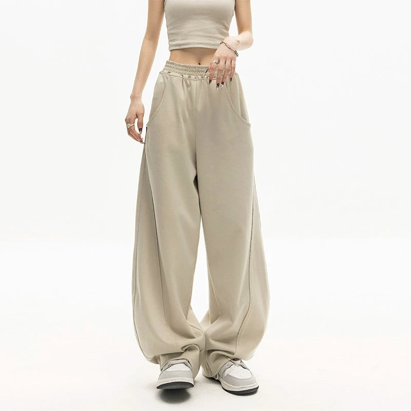 High-Waisted Wide-Leg Paneled Joggers 4 High-Waisted Wide-Leg Paneled Joggers - Image 4