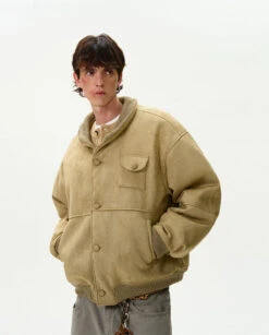 Oversized Suede Bomber Jacket With Button Pocket 25 Oversized Suede Bomber Jacket With Button Pocket -Modern Wear Shop 5fea6635c96170da6077c1b0904d4965