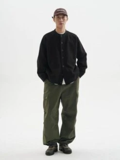 Button-Up Textured Knit Bomber Jacket -Modern Wear Shop 602bd47393217169155b7a6a70753c00