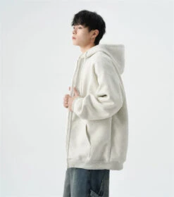Oversized Zip-Up Sweatshirt Hoodie With Drop Shoulders -Modern Wear Shop 60b341f9613639ad80a700ff386ff1a7