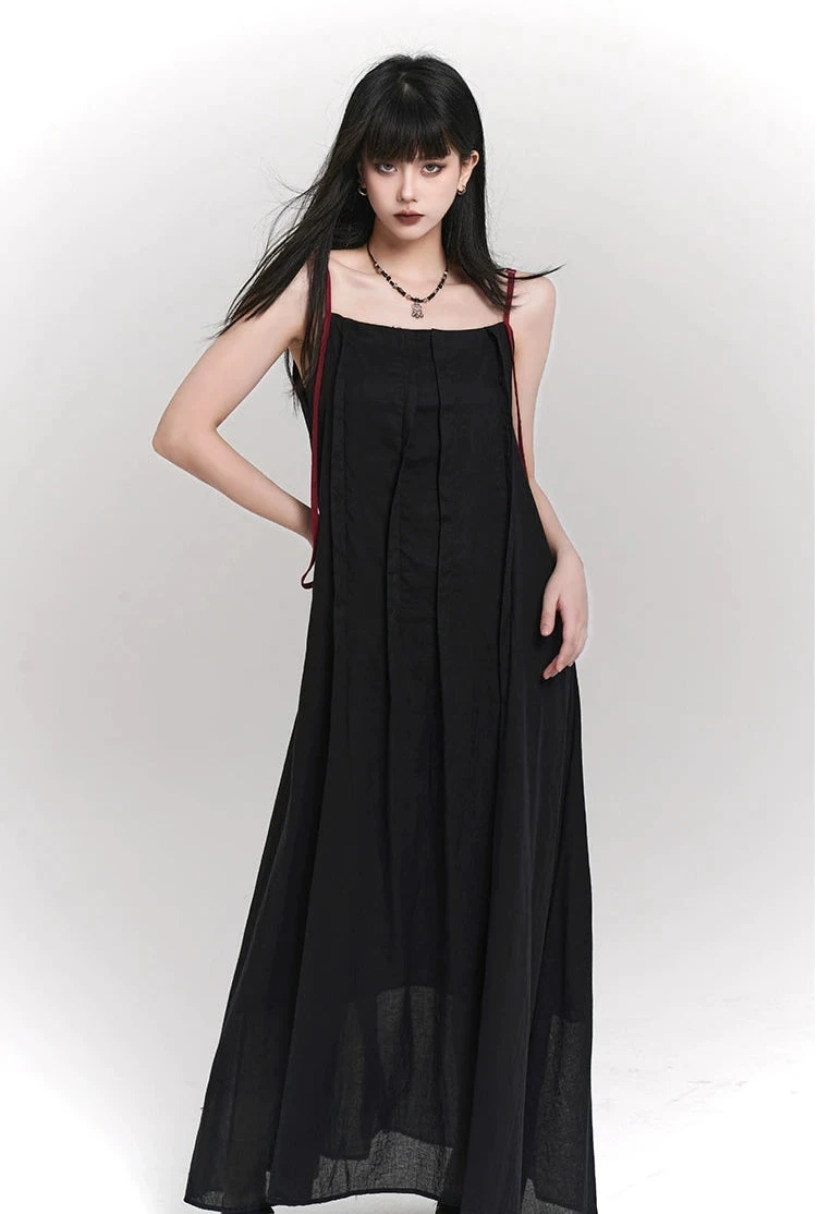 Spaghetti Strap Asymmetrical Hem Maxi Dress 10 Spaghetti Strap Asymmetrical Hem Maxi Dress - Image 10