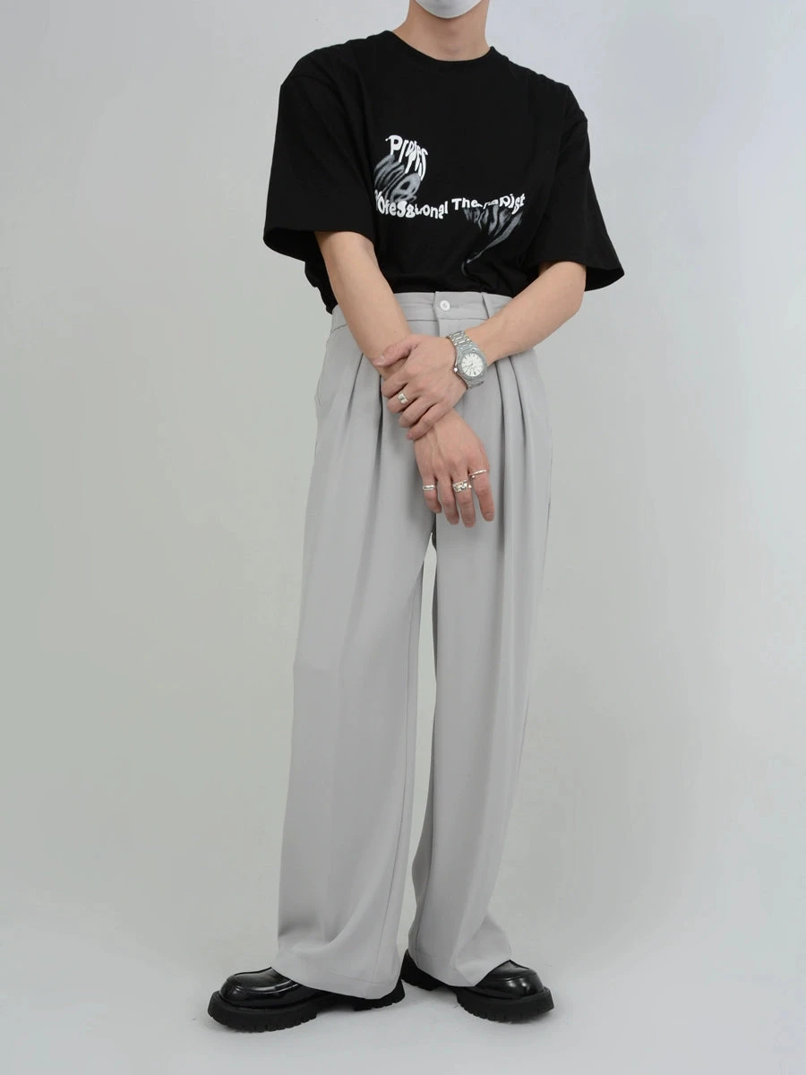 Wide Leg Tailored Pleated Trousers 8 Wide Leg Tailored Pleated Trousers - Image 8