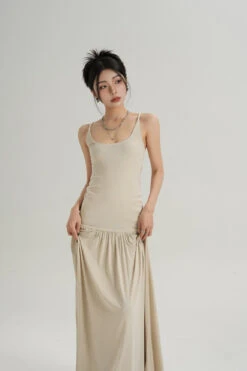 Pleated Skirt Sleeveless Maxi Dress -Modern Wear Shop 6157a30fbcdecc37ce4fc57c0d270cb5