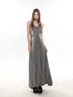 Metallic V-Neck Midi Slip Dress -Modern Wear Shop 61801f95c0dd7ef43f429f4506a59fbc adb91e16 f5e4 4087 bcb3 7febb63ea15c