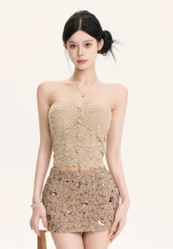 Sequin Tweed Mini Skirt 20 Sequin Tweed Mini Skirt -Modern Wear Shop 62dda1af527c3e306e53d37d0d3bb69c