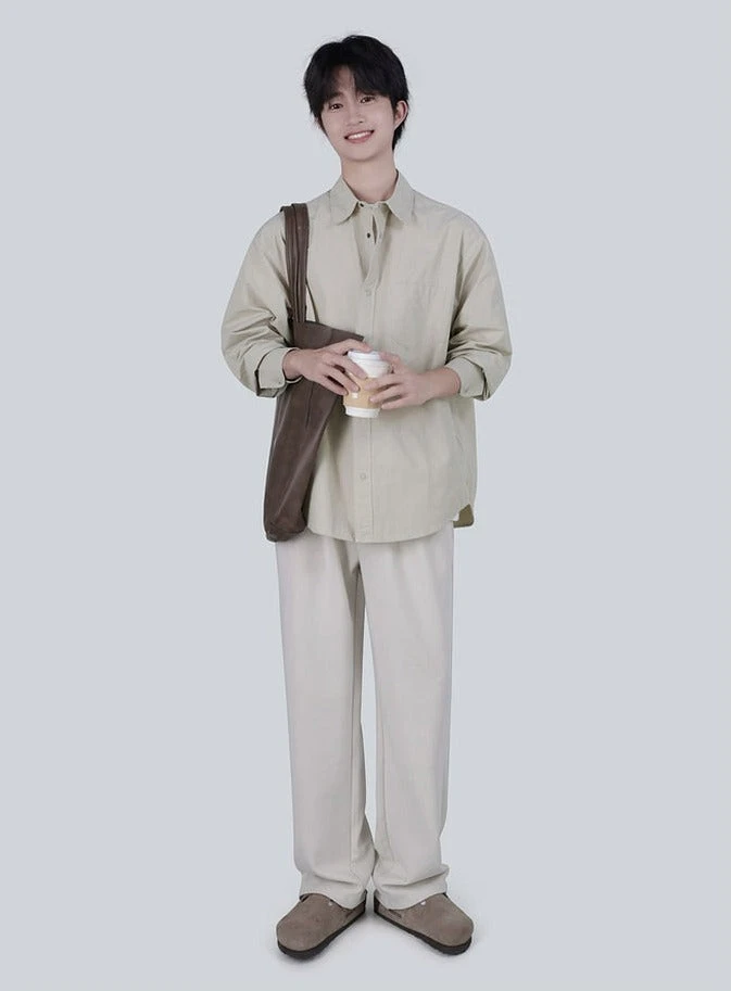 Retro Relaxed Button-Up Shirt With Chest Pocket 4 Retro Relaxed Button-Up Shirt With Chest Pocket - Image 4