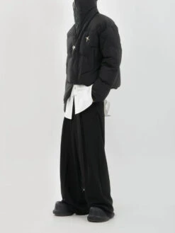 Asymmetric Puffer Jacket With Fireman Clasp Buckle -Modern Wear Shop 6375725eba493b3f893806dedced0f47