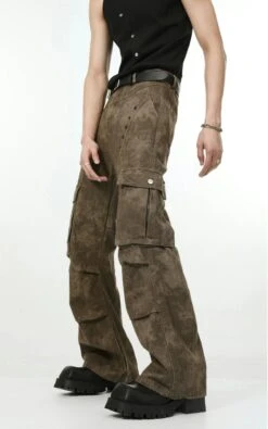 Faded Camo-Wash Multi-Pocket Cargo Trousers -Modern Wear Shop 638e5bf737fa8224004d57ea7fc1da8f