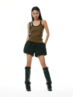 Flare Embroidered Elastic Waistband Sweatpant Shorts -Modern Wear Shop 64517892bd39ac5fcbd9acf2008fd4cc