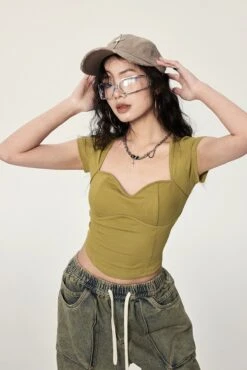 Twist-Back Crop Top With Scoop Neck 31 Twist-Back Crop Top With Scoop Neck -Modern Wear Shop 64e289dba333cd846789007d9b6b6e41