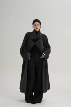 Asymmetric Button Belted Long Coat 12 Asymmetric Button Belted Long Coat -Modern Wear Shop 650610b87d244c1434d18b5e13f9d488