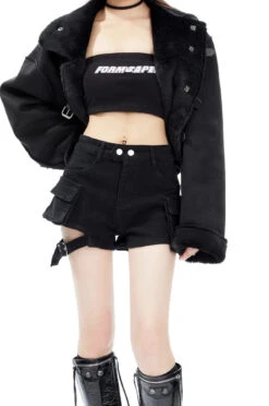 Cargo Pocket Buckle Detail Shorts -Modern Wear Shop 657353ae39ef0103c496516c149bbfd4