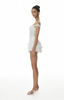 Sheer Off Shoulder Corset Top And Tier Ruffle Mini Skirt Two Piece Set 11 Sheer Off Shoulder Corset Top And Tier Ruffle Mini Skirt Two Piece Set -Modern Wear Shop 65c241845b42a5e78675dc61019b2c41