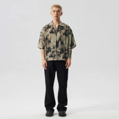 Abstract Print Tie-Dye Oversized Button-Up Shirt -Modern Wear Shop 664586c9e0bbc11846850fdc4e851bdf