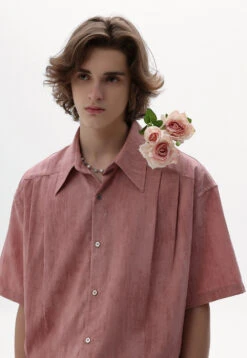 Abstract Ink Texture Short Sleeve Button Shirt -Modern Wear Shop 66b1d5d4794f5da99b661e10a8f11040