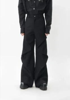 Wide-Leg Zigzag Drape High Waist Trousers -Modern Wear Shop 67dd3d2cae3e0dda736ce0b18bffa6b6