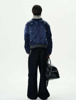 Faux Fur-Collar Bomber Jacket With Studs Detail 17 Faux Fur-Collar Bomber Jacket With Studs Detail -Modern Wear Shop 6809cabcfd2438962a9db8c04c8dd241