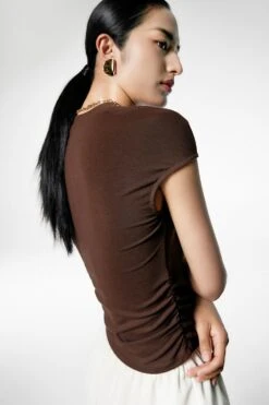 Ruched Side Short Sleeve Baby Tee 30 Ruched Side Short Sleeve Baby Tee -Modern Wear Shop 688bc15df12f3af1ba8510bcd4be7a26