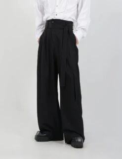 Wide Leg Belted Trousers With Pleat Detail 26 Wide Leg Belted Trousers With Pleat Detail -Modern Wear Shop 69810fd37b48762d327e9098b7e895fa