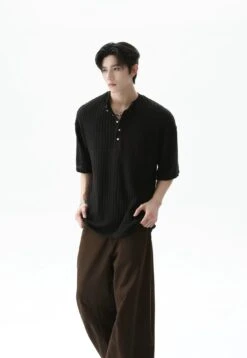 Textured Ribbed Henley Half Sleeve Top 13 Textured Ribbed Henley Half Sleeve Top -Modern Wear Shop 69969644aa0478d72ae5d4e3fb1e45fd