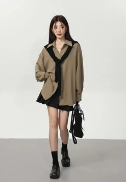 Oversized Long Sleeve Button Shirt -Modern Wear Shop 69a3c6c18c23fc5a57a617632236249f