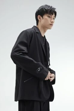 Oversized Single Breasted Blazer With Tassel Zip Details -Modern Wear Shop 69cb0baffd089b8ac732a1e09e8a6b5c